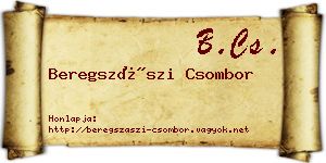 Beregszászi Csombor névjegykártya